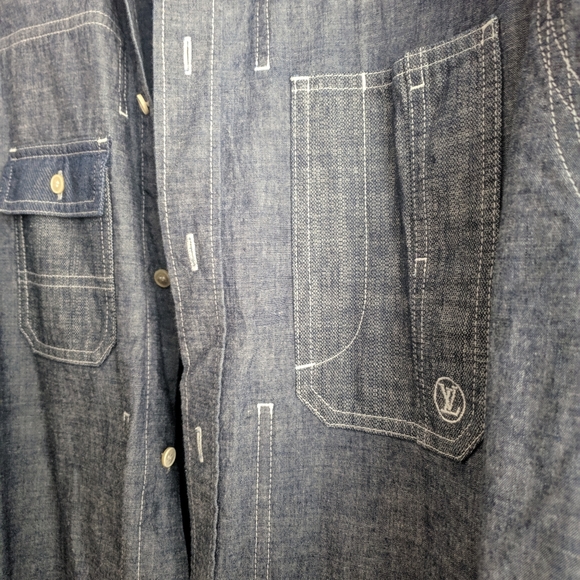 Louis Vuitton Blue Denim Shirt (runs very small) - Picture 8 of 14